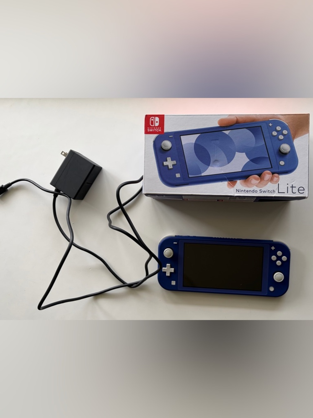 Nintendo Switch Lite Blue with charger and box